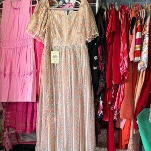 Colette JessaKae Floral Cream Dress